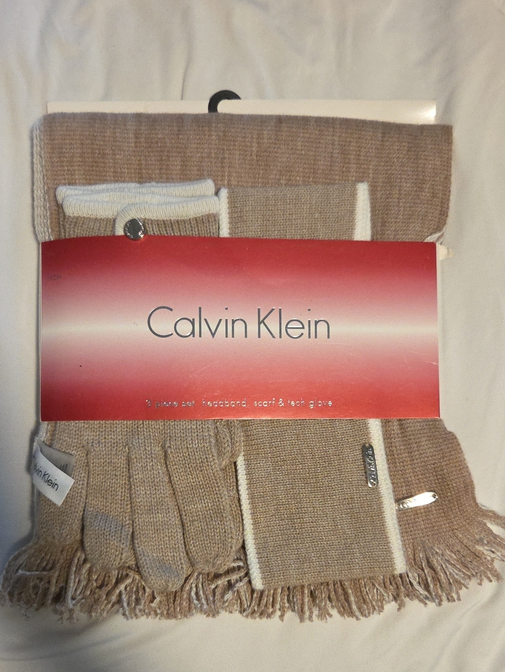 3 Piece Set Headband, Scarf And Tech Gloves